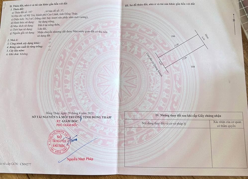 Bán Nhà Mặt Tiền Nguyễn Văn Nhân, Cao Lãnh - 76.5m² Full Thổ Cư, Giá 1.5 Tỷ