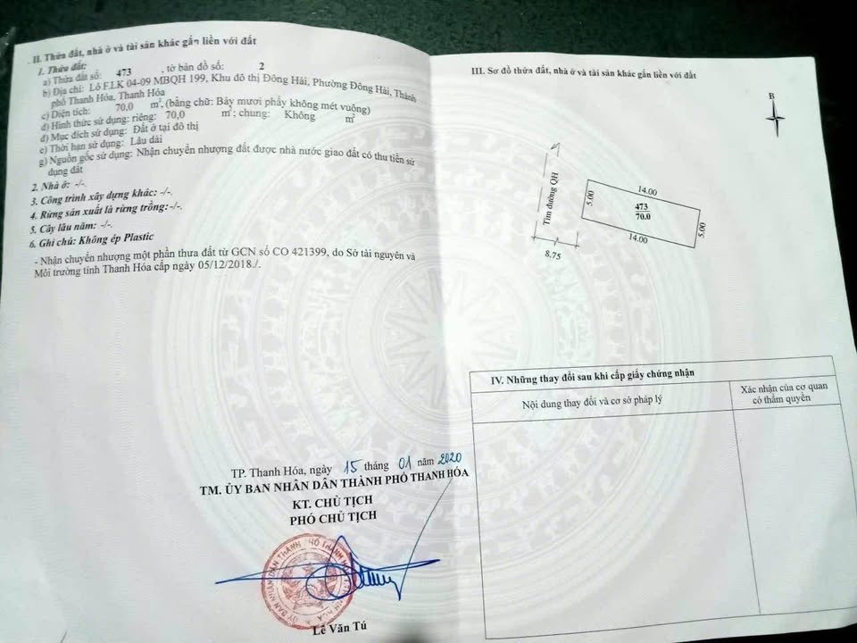 Đất nền Hậu Lộc 70m² - Ngay Big C, Sổ đỏ trao tay!