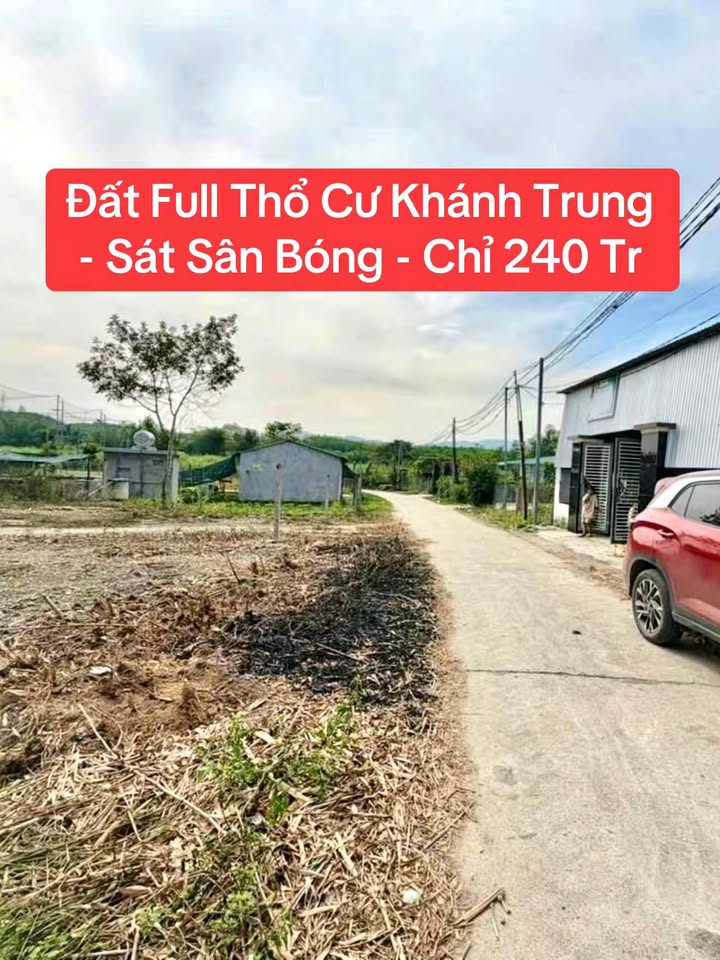 Đất thổ cư 180m² Khánh Trung, Khánh Vĩnh - Giá F0 chỉ 240 triệu