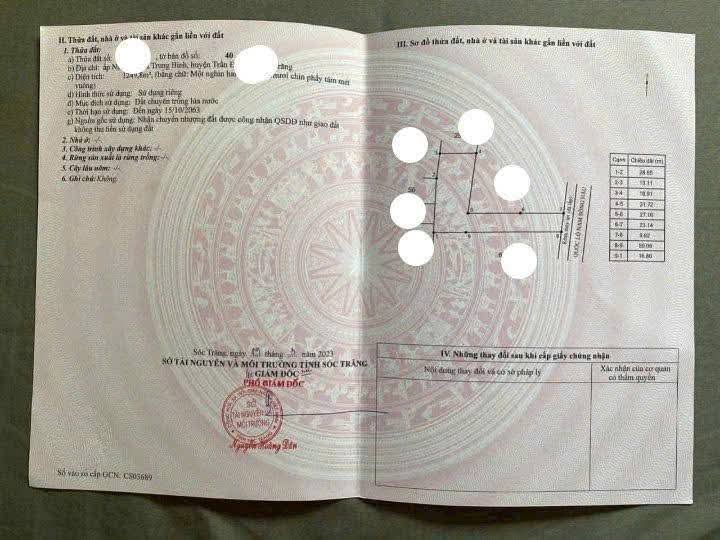 Bán đất mặt tiền Nam Sông Hậu, Sóc Trăng - 1249m², kinh doanh sầm uất