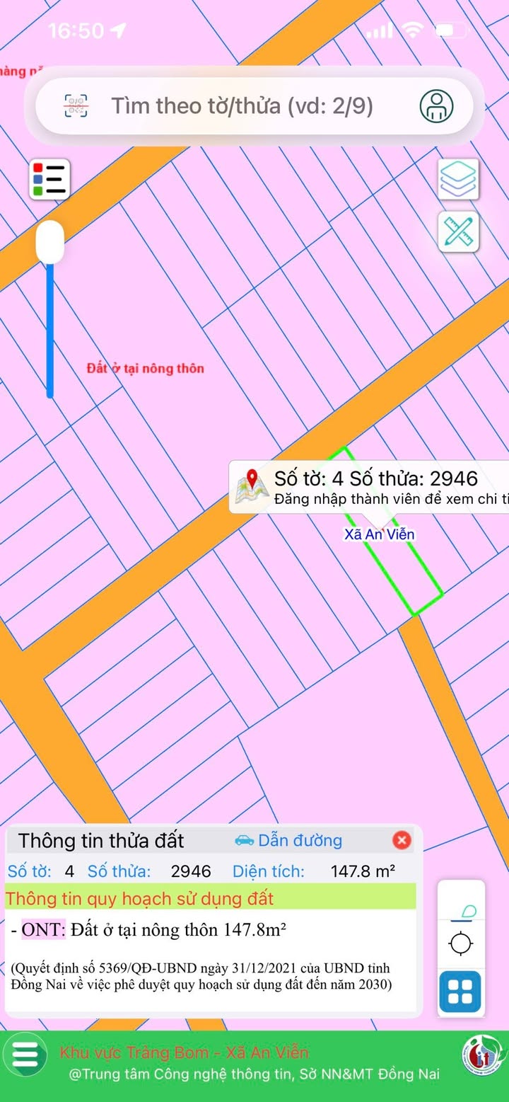 Đất nền An Viễn Trảng Bom 297m² giá 2.7 tỷ - Pháp lý rõ ràng