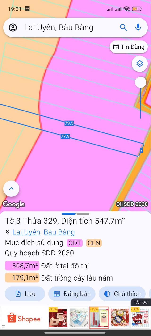 Đất Vườn 539m² Lai Uyên, Bàu Bàng - Sổ Hồng Sẵn, Giá 1 Tỷ