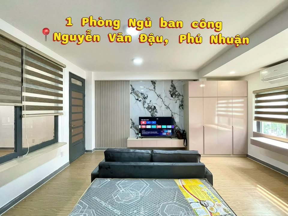 Cho thuê căn hộ 50m² 1PN Q.Phú Nhuận, ban công view phố, full nội thất