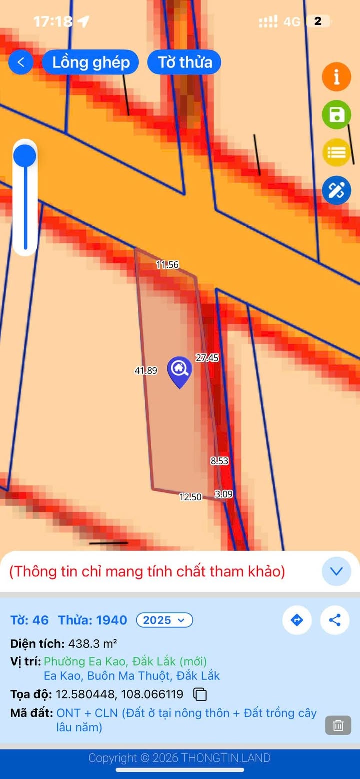 Bán đất Ea Kao Buôn Ma Thuột 460m² - 2.55 tỷ Sổ đỏ chính chủ