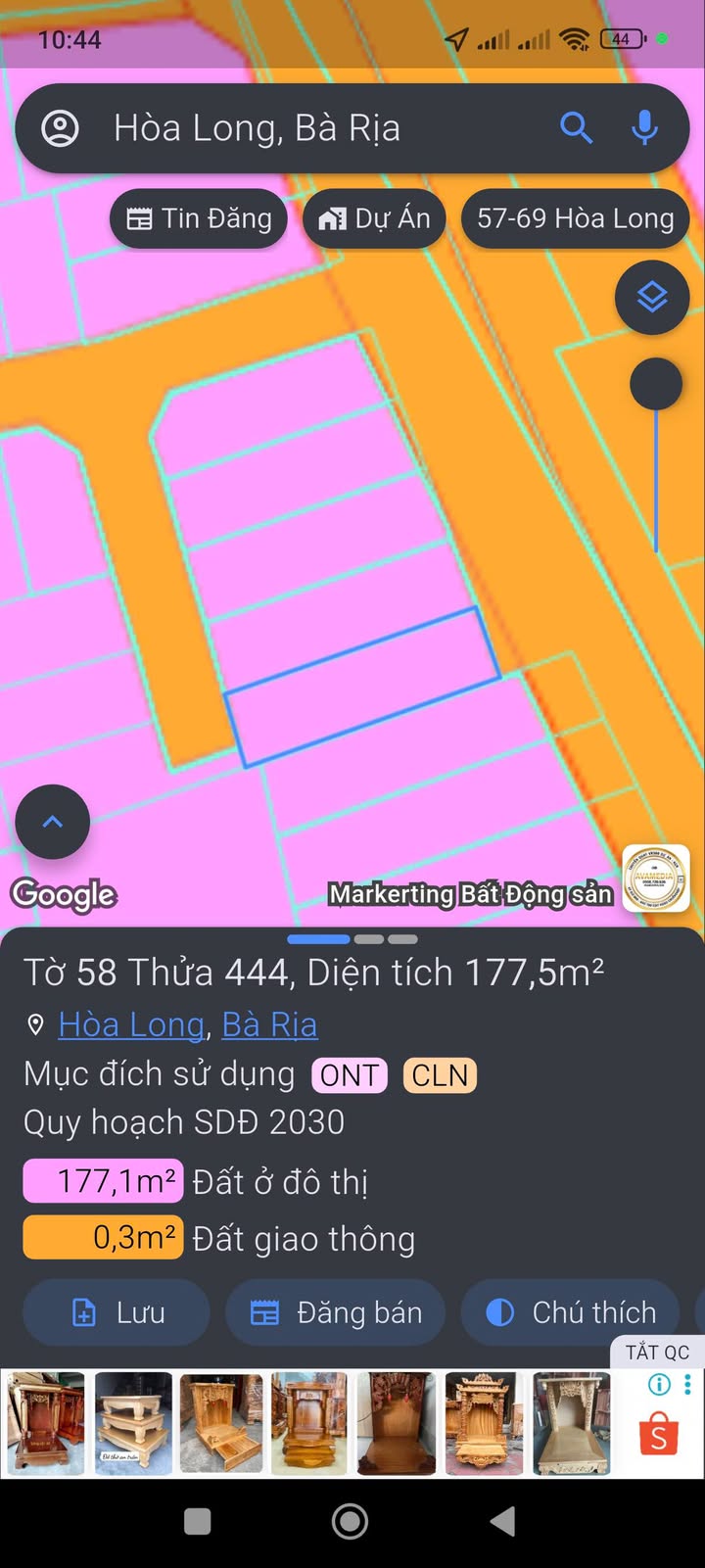 Đất nền Hương Lộ 2, Bà Rịa 175m² - Tiềm năng tăng giá vượt trội!