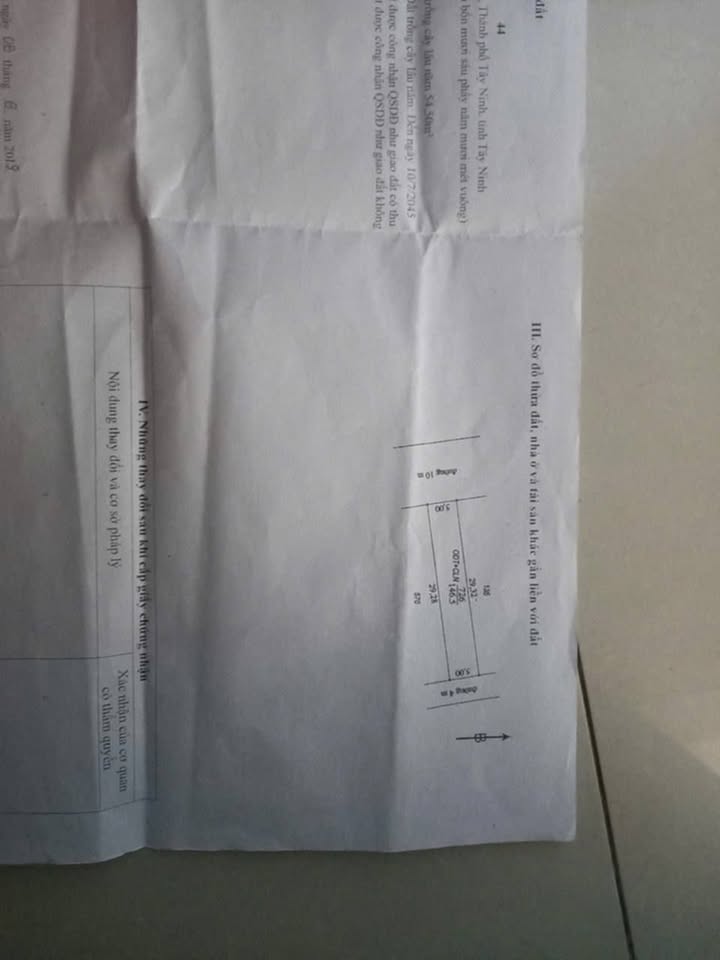 Bán đất thổ cư 145m² hẻm Bời Lời, TP Tây Ninh - Giá đầu tư 2.22 tỷ