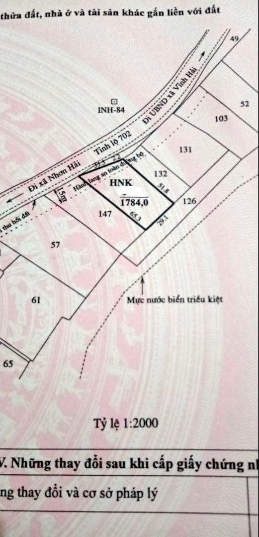Đất Mỹ Hòa, Phan Rang 1784m² - Hai Mặt Tiền, Lưng Giáp Biển, Giá 4.5 Tỷ/Sào