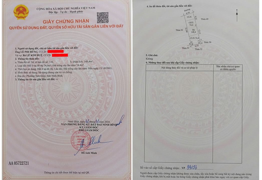 Đất nền Phường Tây Sơn, TP Tam Điệp 148m² - Sổ đỏ chính chủ!