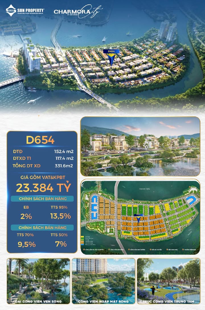 Townhouse Charmora City 152m² 23.384 tỷ - Đầu tư sinh lời