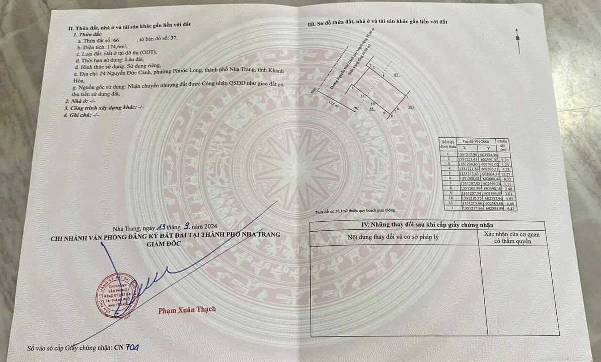 Bán đất tặng 2 nhà MT Nguyễn Đức Cảnh, Nha Trang - 174m² - 19.5 tỷ
