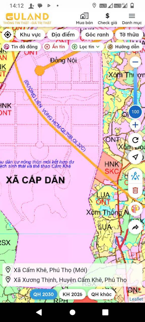 Đất nền Cẩm Khê, Phú Thọ 309m² - Tiềm năng tăng giá vượt trội!