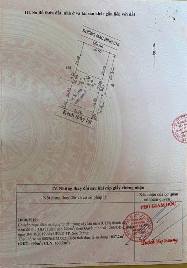 Đất nền Mạc Đĩnh Chi Sóc Trăng 1030m² - Đường to ô tô, kinh doanh đỉnh!