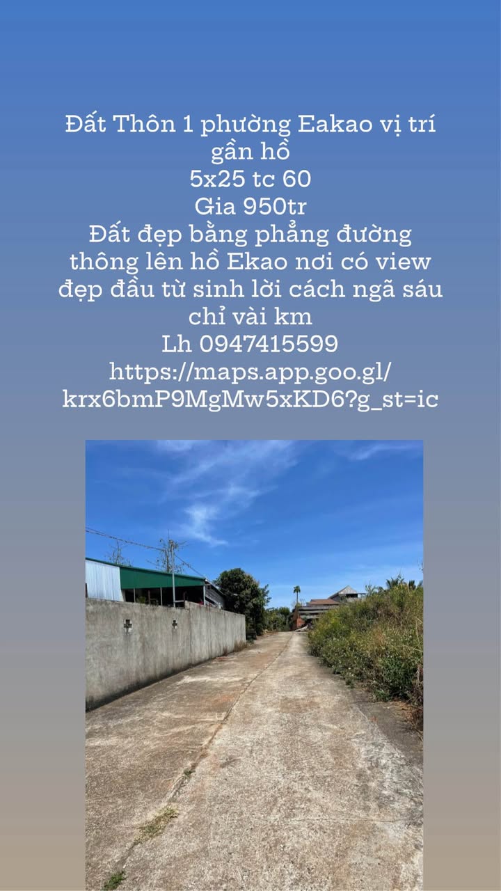 Đất Nền Thôn 1 Ea Tam, Buôn Ma Thuột - 125m² Sổ Đỏ, Giá 950 Triệu