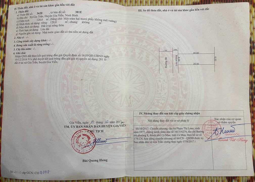 Đất nền Gia Trấn Gia Viễn 120m² - Tiềm năng tăng giá vượt trội!