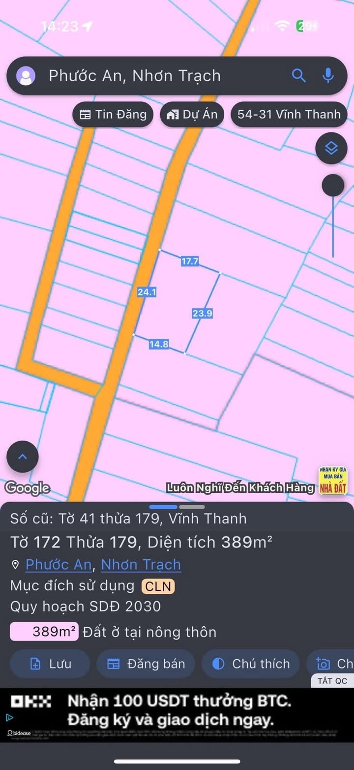 Đất nền Vĩnh Thanh, Nhơn Trạch 813m² - Sổ hồng sẵn, giá đầu tư 8.13 tỷ