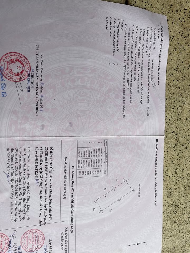 Bán Gấp 2 Thửa Đất 2700m² Giá Tốt Tại Gò Công Đông, Tiền Giang