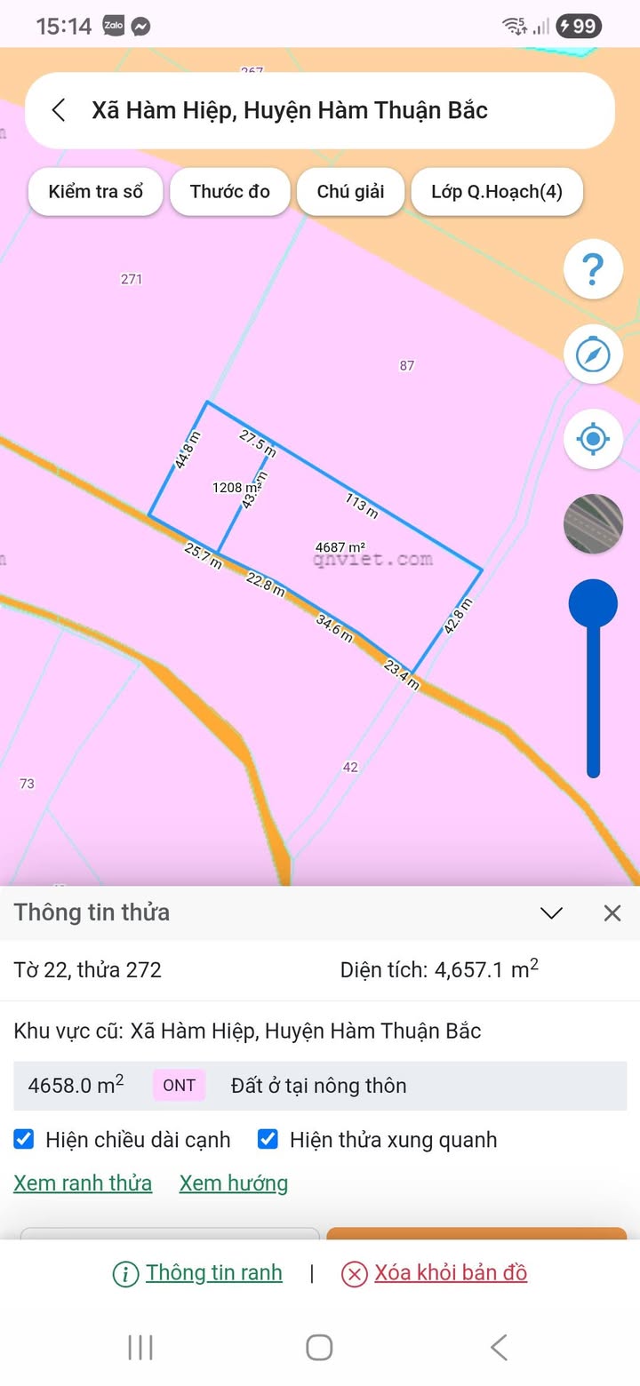 Đất nền Hàm Hiệp 1200m² - Sổ đỏ chính chủ, quy hoạch thổ cư!