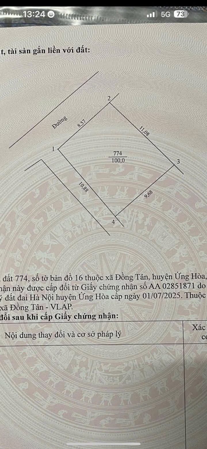 Đất nền Huyện Ứng Hòa 100m² hơn 2 tỷ - Sổ đỏ chính chủ lô góc cực đẹp!