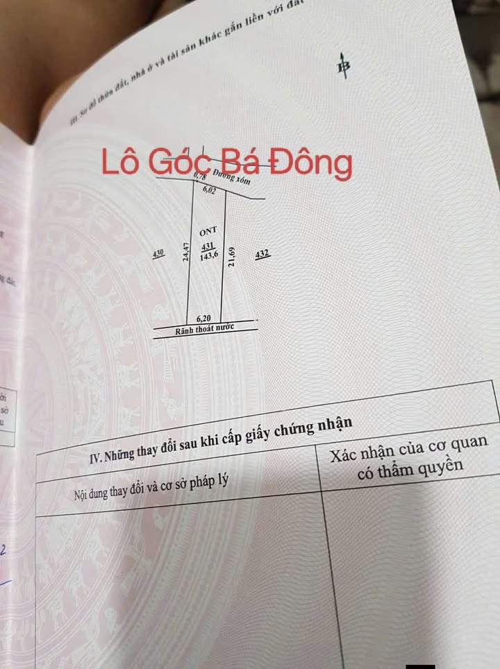 Bán Đất Lô Góc 143m² Tỉnh Bắc Giang - Giá Tốt Nhất Thôn Bá Đông