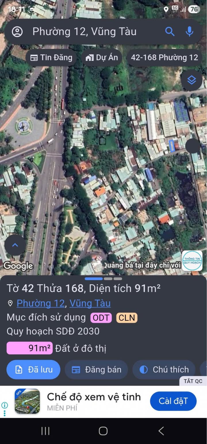 Bán Đất Vũng Tàu 91m² Phường 12 - Sổ Hồng Riêng, Giá 2.95 Tỷ