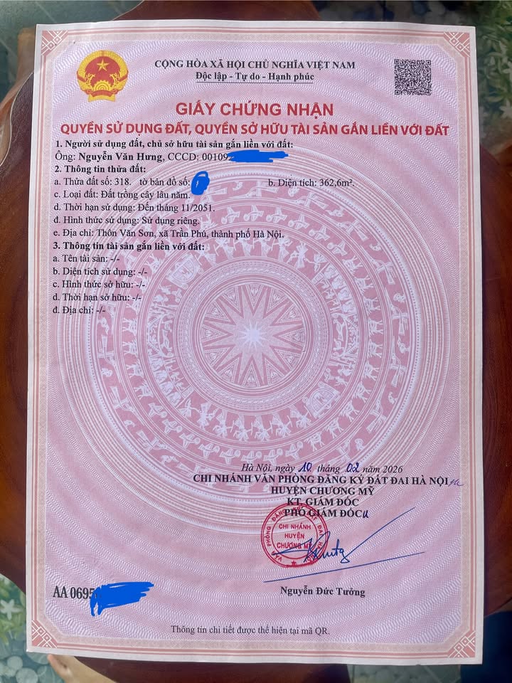 Bán Đất Vườn Chương Mỹ 362m² Giá 3.62 Tỷ - Nghỉ Dưỡng Lý Tưởng