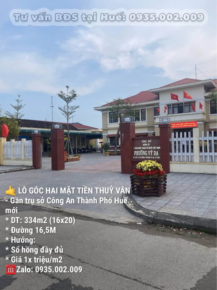 Đất biệt thự Thủy Vân Huế 315m² lô góc - Vị trí đắc địa!