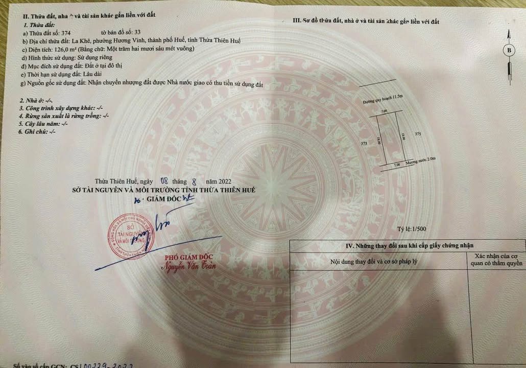 Đất nền KQH Hương Vinh 126m² giá 2 tỷ - Hạ tầng hoàn thiện!