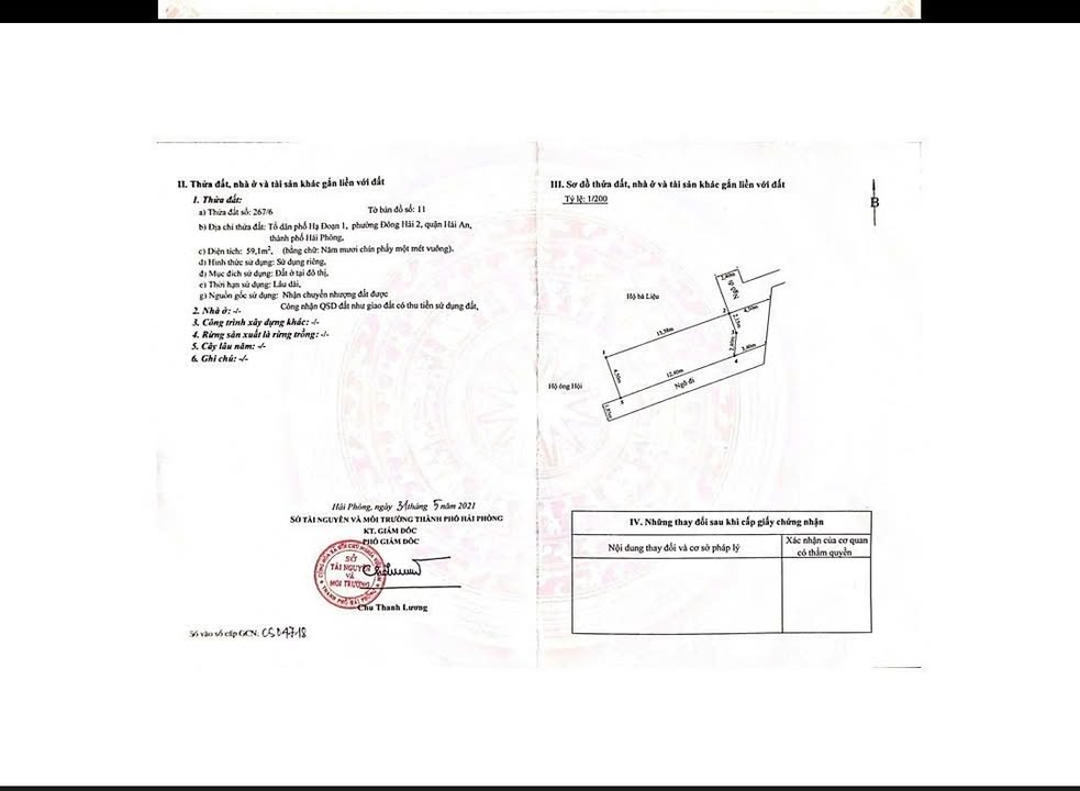 Đất nền Hạ Đoạn 1 Hải An 59m² giá 2.1 tỷ - Lô góc ngõ ô tô đẹp