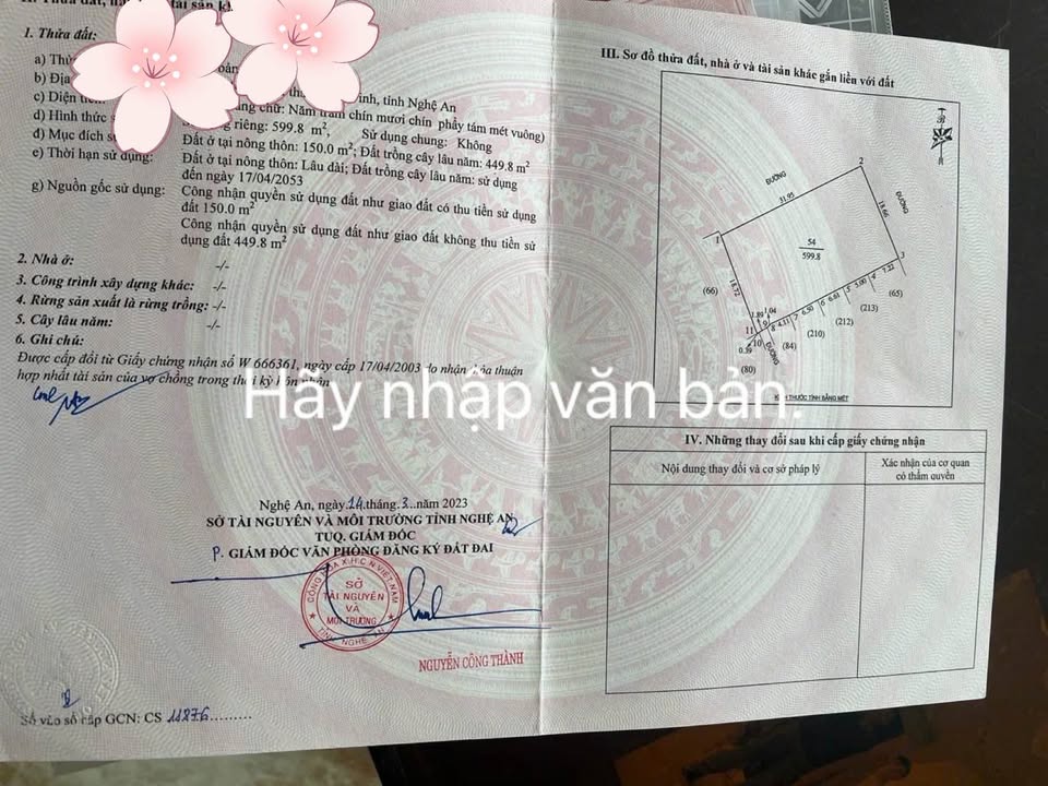 Đất nền Nghi Kim TP Vinh 599m² - Đường to ô tô, tiềm năng tăng giá!