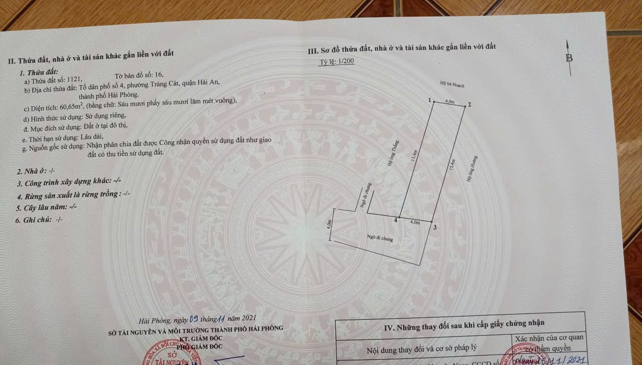 Đất Nền Ngõ 223 Cát Linh, Hải An 60.65m² - Sổ Đỏ Chính Chủ