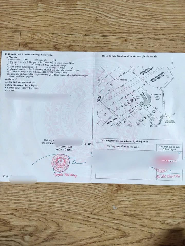 Bán đất Hà Tu Hạ Long 50m² giá 1.45 tỷ - Sổ đỏ chính chủ