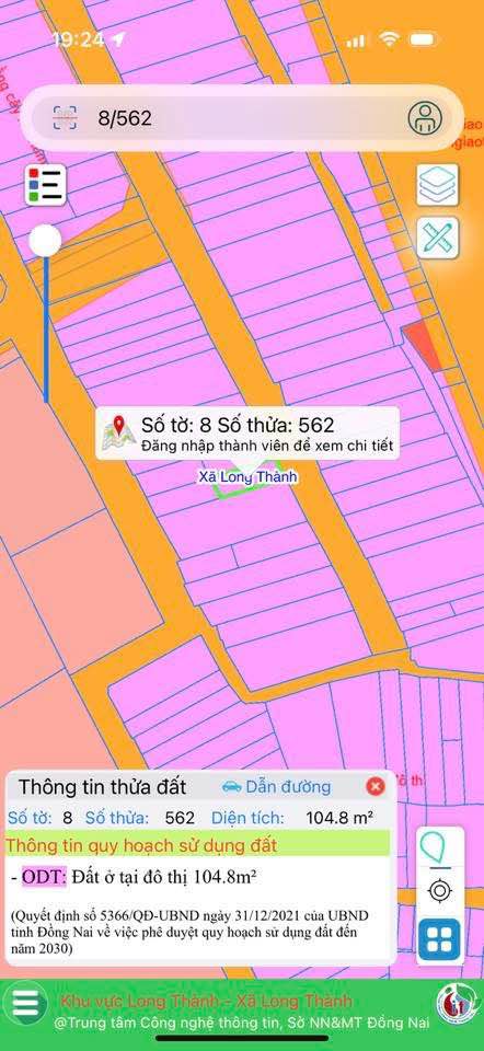 Đất nền Long Thành 107m² - Sổ đỏ chính chủ, gần trung tâm hành chính