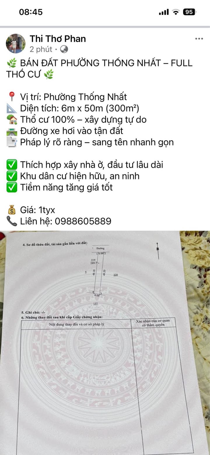 Bán Đất Phường Thống Nhất, Pleiku 300m² - Sổ Đỏ Full Thổ Cư, Ô Tô Tận Nơi