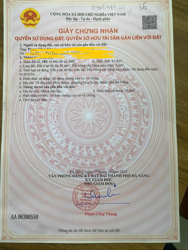 Nhà mặt tiền Miếu Bông Đà Nẵng 61.8m² - Mặt tiền kinh doanh!