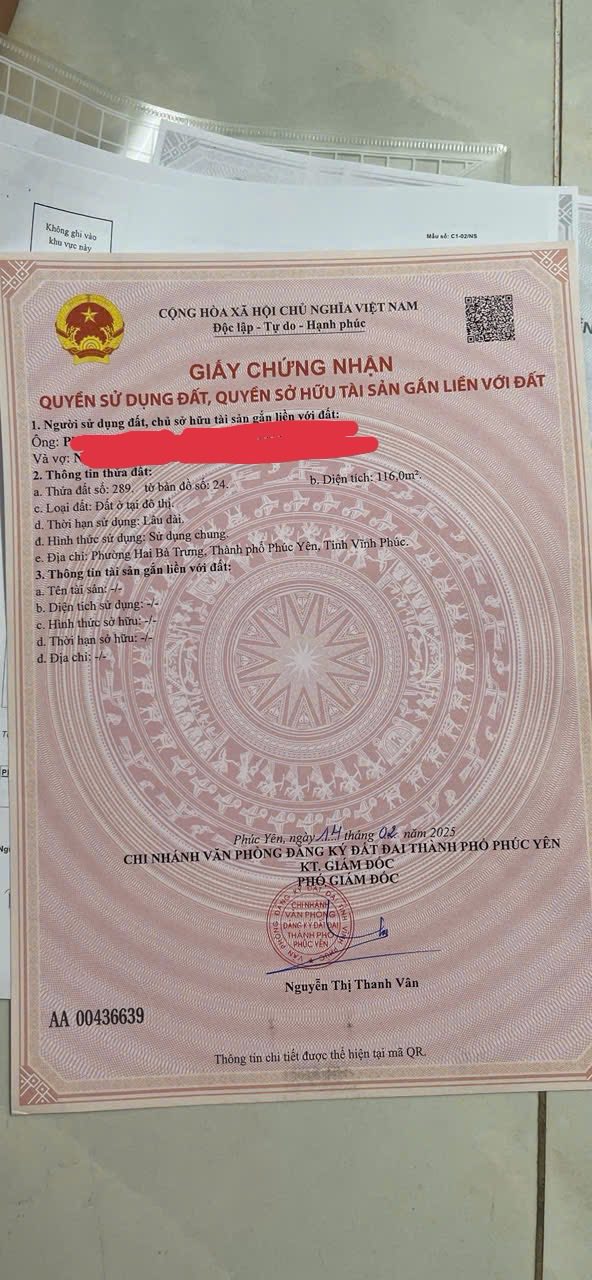 Đất nền Phúc Yên, Vĩnh Phúc 116m² - Tiềm năng tăng giá vượt trội!