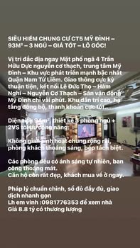 Bán căn hộ CT5 Mỹ Đình 94m² - Căn góc 3PN sáng thoáng ở ngay!