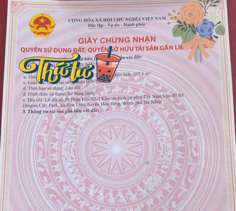 Đất Nền Liên Chiểu 107m² 3.4 tỷ - Tiềm năng tăng giá vượt trội