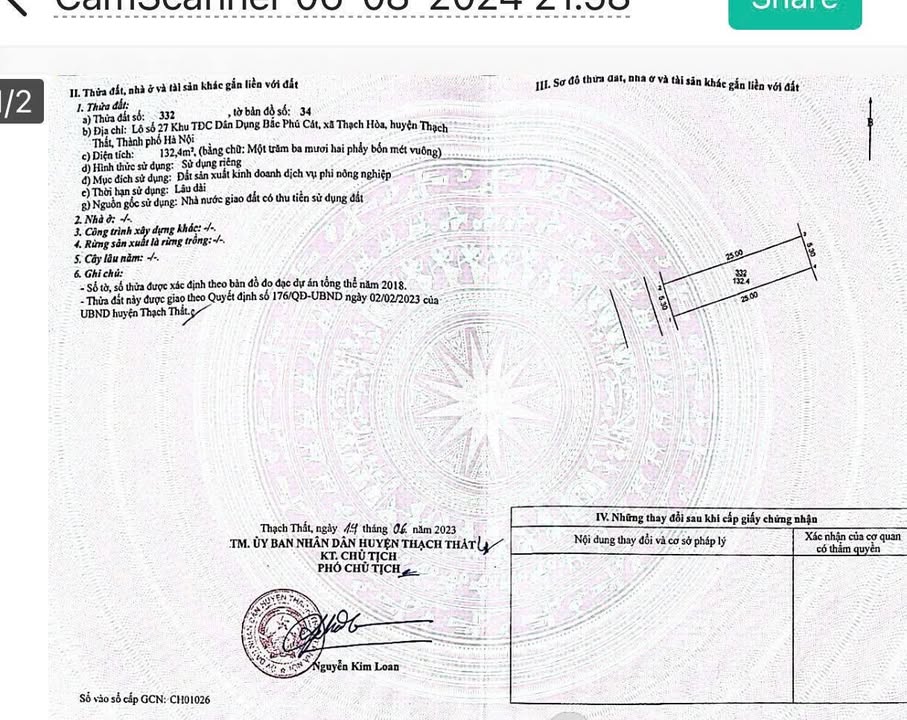 Đất nền Bắc Phú Cát, Quốc Oai 132m² - Tiềm năng tăng giá vượt trội!