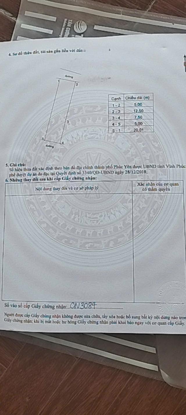 Đất nền Xuân Hoà, Phúc Yên 100m² - Sổ đỏ chính chủ