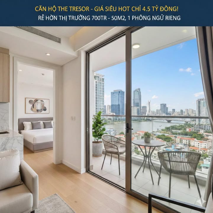 Căn hộ The Tresor Quận 4 - 50m² Giá 4.5 Tỷ, View Sông Sài Gòn