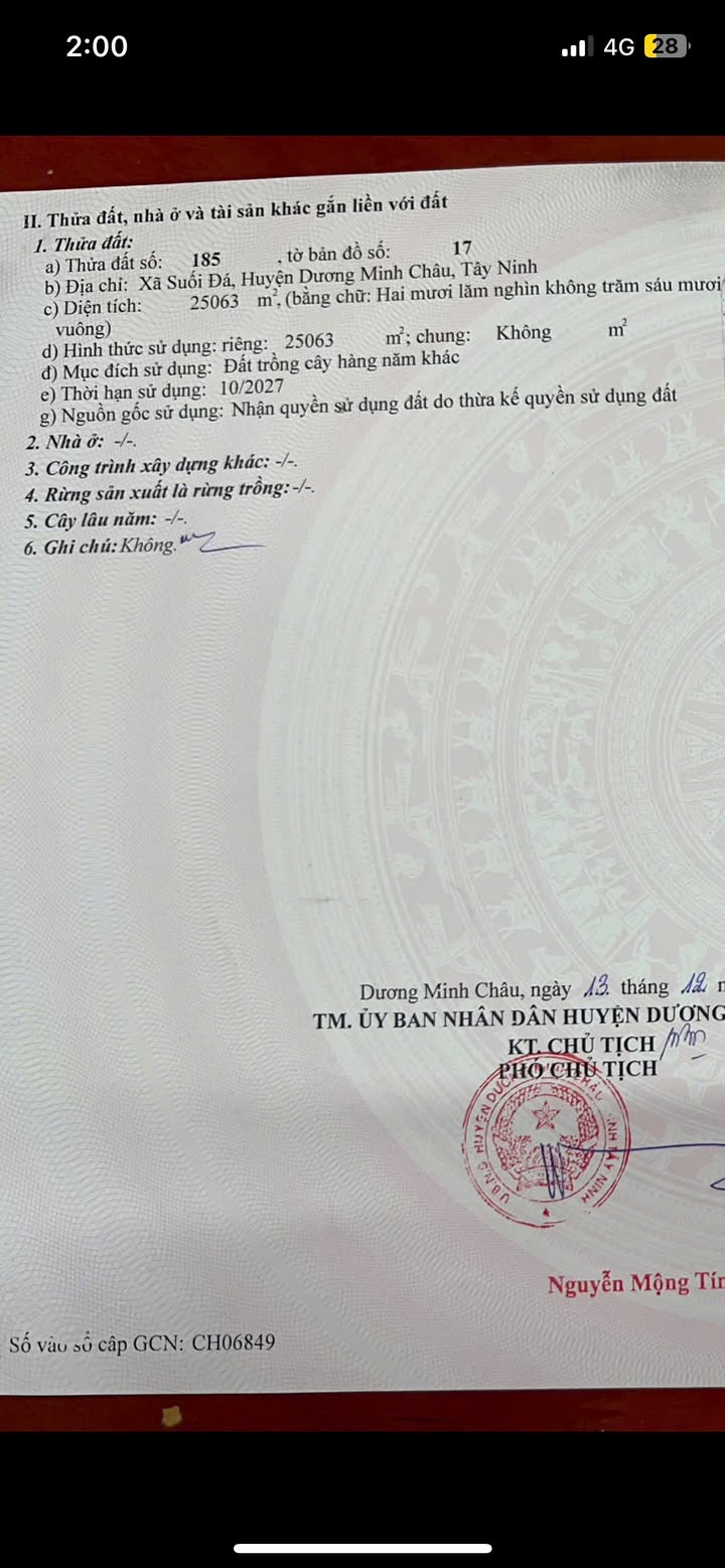 Bán Gấp 7 Sào Đất Vườn Xã Dương Minh Châu, Tây Ninh - Giá Tốt