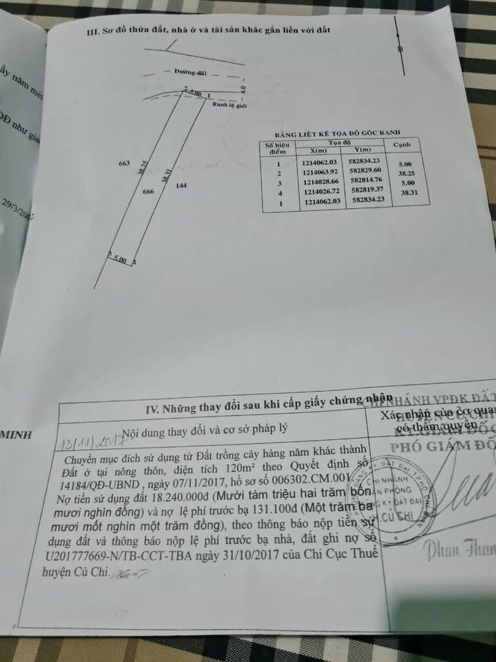 Đất nền Củ Chi 190m² - Sổ đỏ chính chủ, tiềm năng tăng giá!