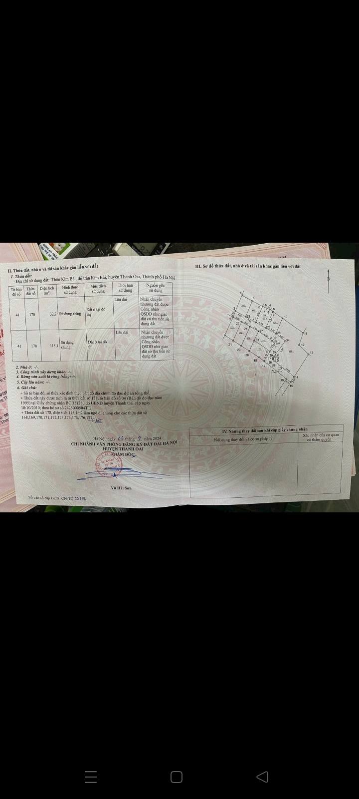 Đất nền Kim Bài, Thanh Oai 32.2m² - Sổ đỏ chính chủ, giá 2.x tỷ