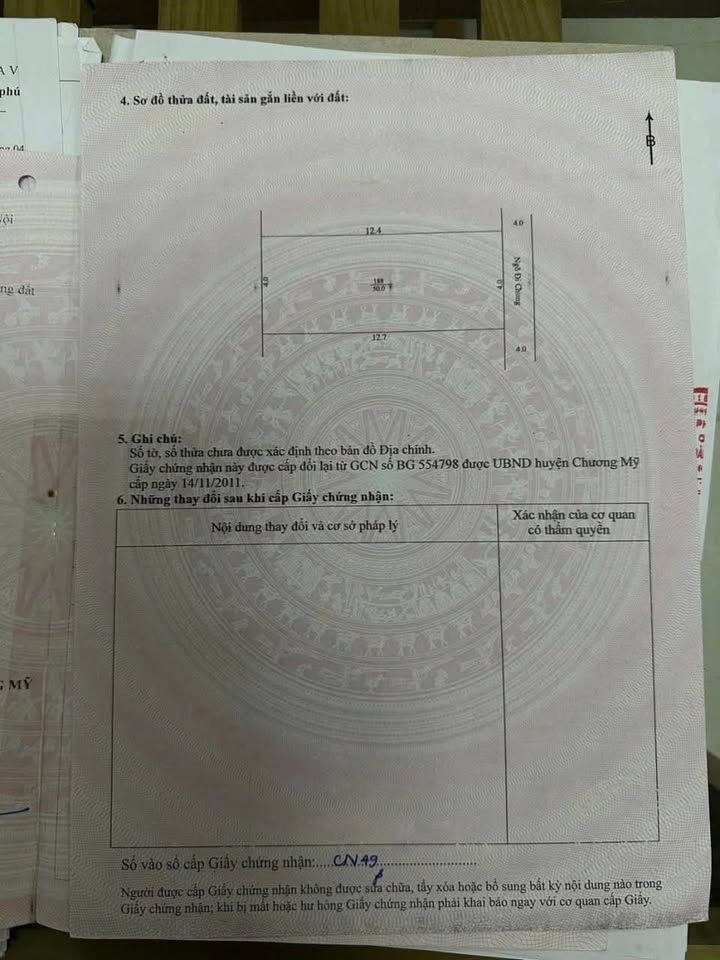 Đất Gò Cáo, Chương Mỹ 50m² Sẵn Sổ - Ô Tô Vào Tận Đất