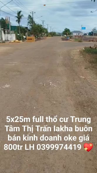 Đất nền Tăng Bạt Hổ Ia Kha, Gia Lai - 125m² Thổ cư, Kinh doanh tốt