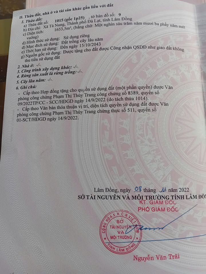 Bán Gấp Đất Tà Nung Đà Lạt 1000m² Sổ Riêng Giá 999 Triệu