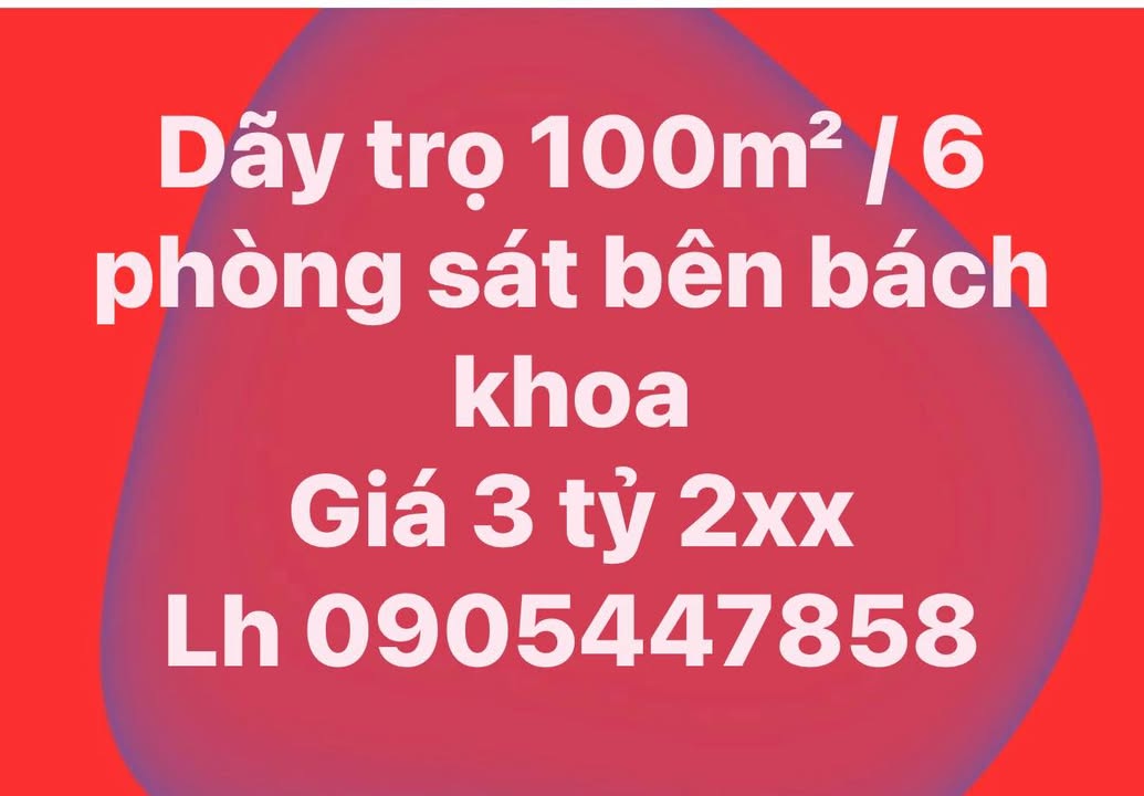 Nhà trọ 100m² sát Đại học Bách Khoa Đà Nẵng - 6 phòng, giá 3.2 tỷ