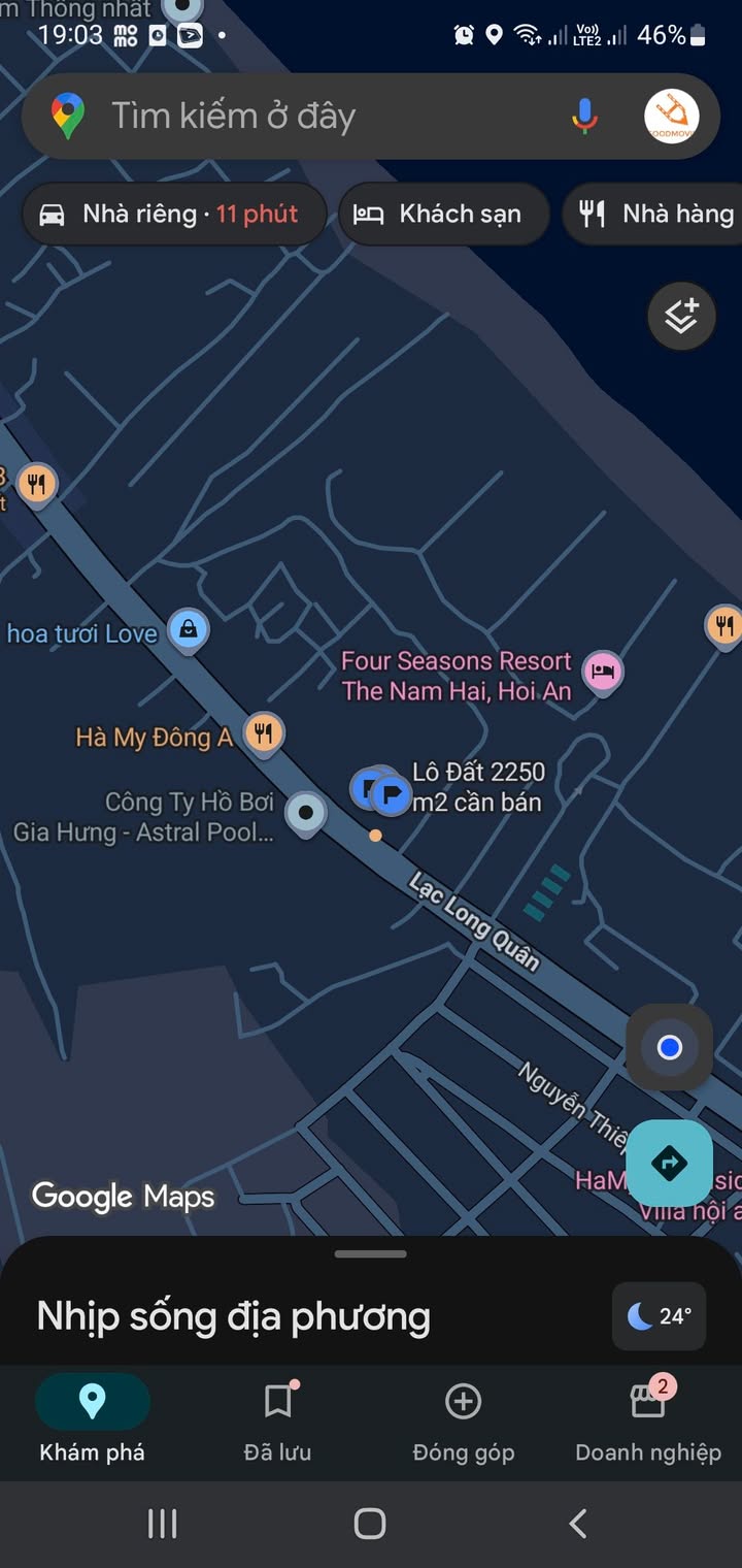 Đất nền Lạc Long Quân, Đà Nẵng 2200m² - Đất thổ cư 100%