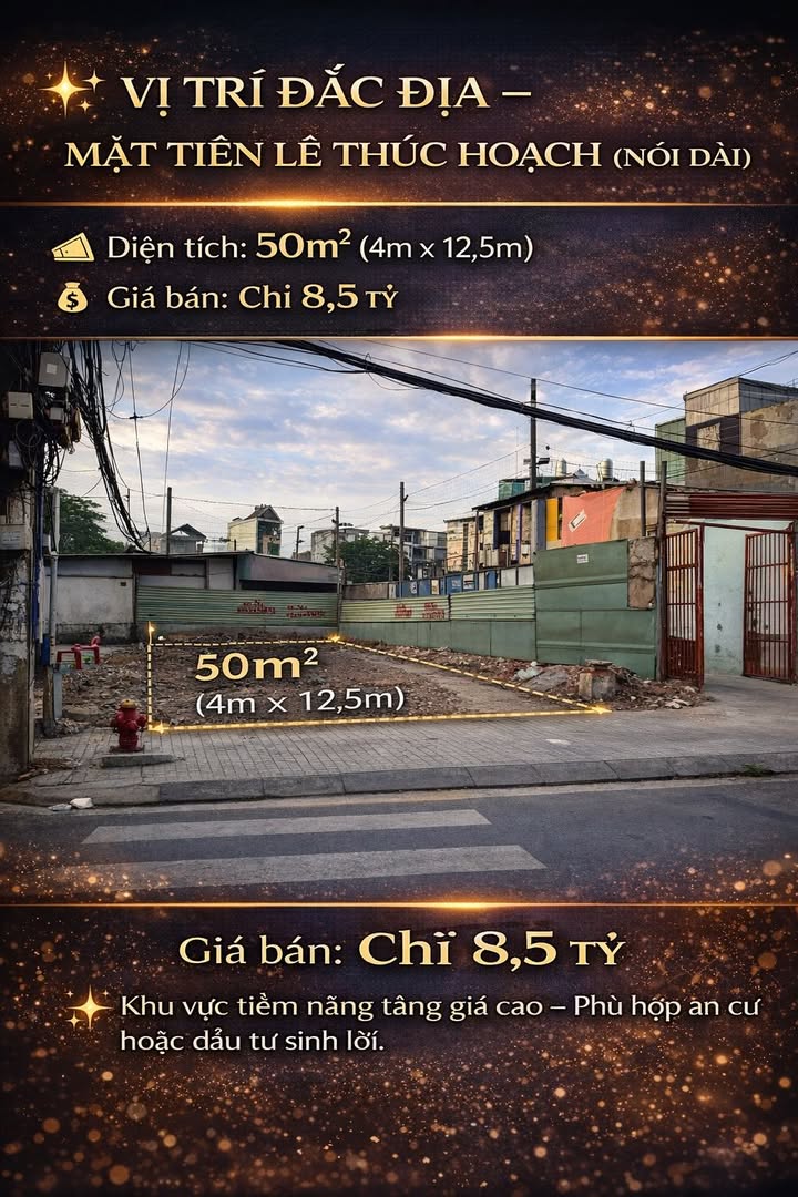 Nhà Mặt Tiền Lê Thúc Hoạch 50m² - Kinh Doanh Sầm Uất, Giá 8.5 Tỷ