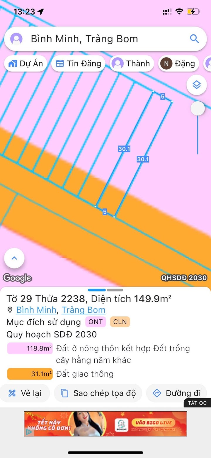 Đất nền Bình Minh 120m² - Giá F0 CĐT, Sổ hồng riêng!